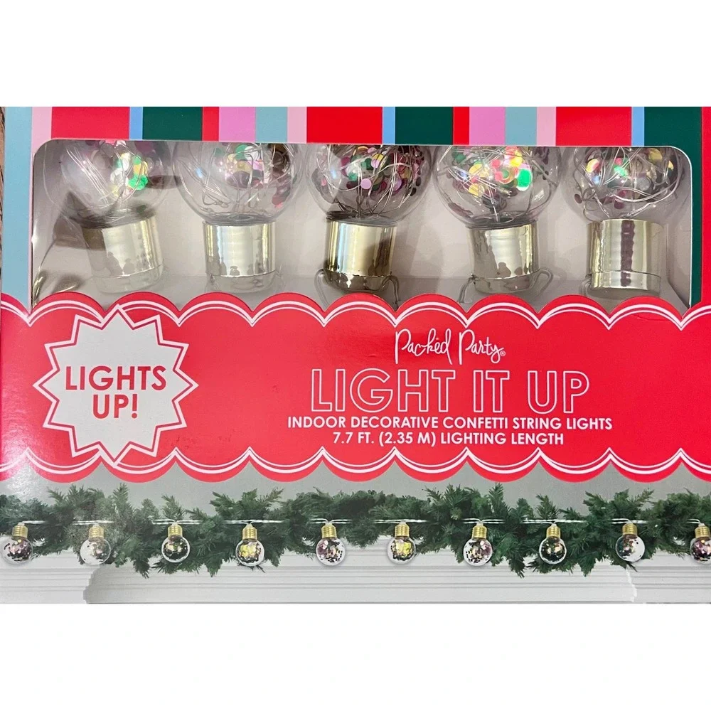 New 4 Boxes Packed Party Light It Up Confetti String Lights Indoor Battery